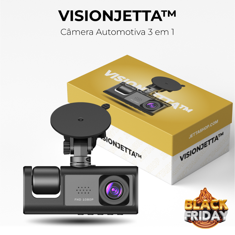 Câmera Veicular 3 em 1 com Visão Noturna - VisionJetta™ [ESPECIAL BLACK FRIDAY]