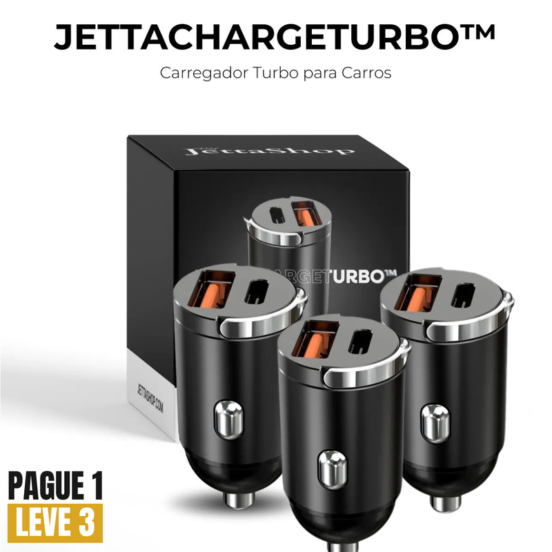 JettaChargeTurbo™ - O Carregador Automotivo Super Potente e Invisível [PAGUE 1 LEVE 3]