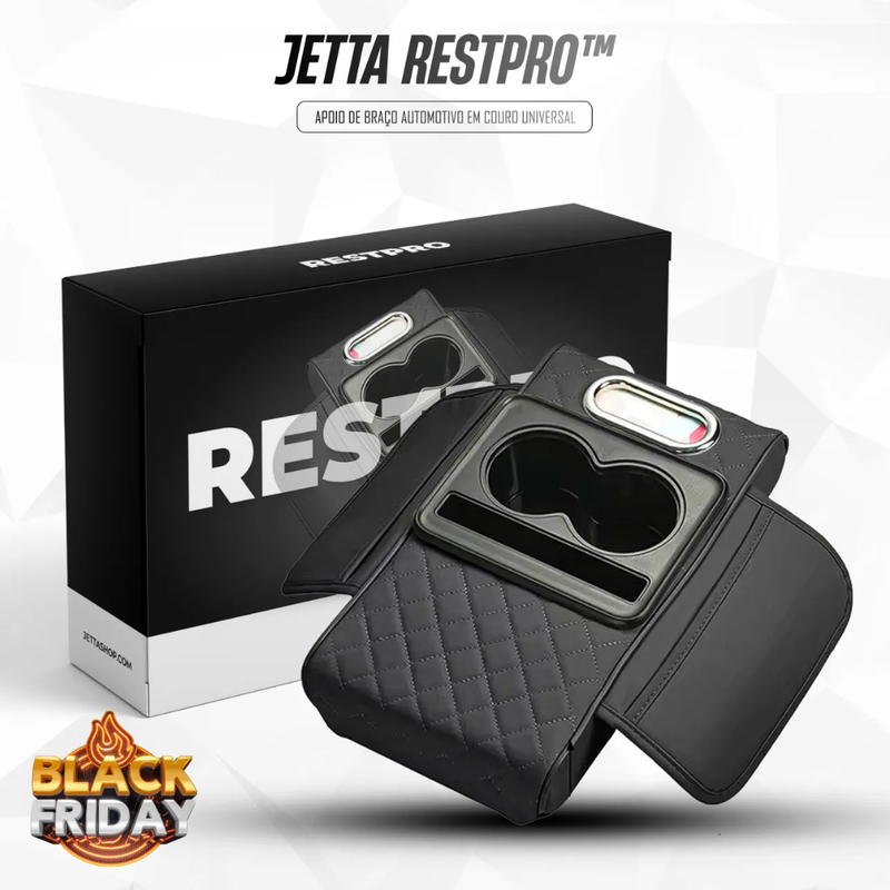 Jetta RestPro™ - Apoio de Braço Em Couro Automotivo com Design Multiuso [ESPECIAL BLACK FRIDAY]