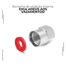 (COMPRE 4 LEVE 8) Tampa de Metal Cromada para Bico de Pneus Personalizada - Jetta ValveCap™ [LIQUIDA NATAL]