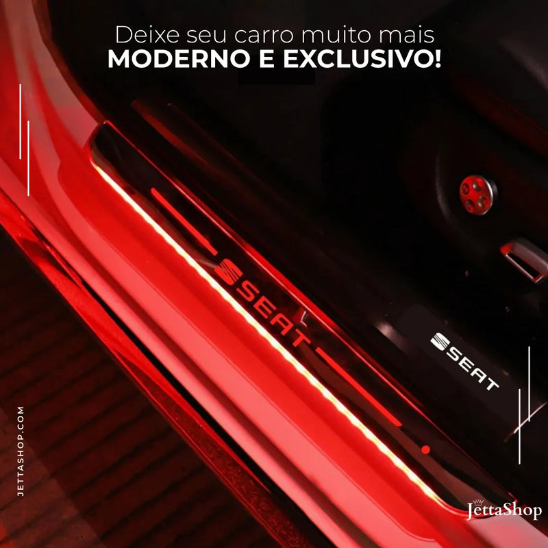 Jetta LedPad™ - Kit Protetor de Soleira com LED para Carros (PROMOÇÃO LIMITADA ATÉ HOJE 23:59)