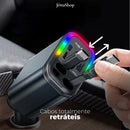 Carregador Turbo 4 em 1 Automotivo com Cabos Retráteis e Projetor Galáctico - Jetta ChargeLux™ [ESTOQUE LIMITADO]