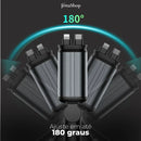 Carregador Turbo 4 em 1 Automotivo com Cabos Retráteis e Projetor Galáctico - Jetta ChargeLux™ [ESTOQUE LIMITADO]